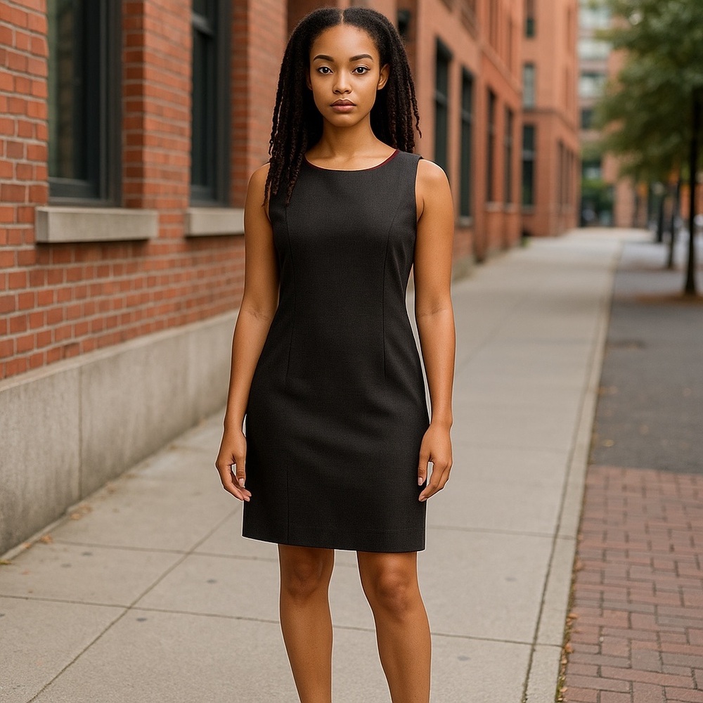 Alex Garfield Classic Brown Sleeveless Sheath Dress- Size 2 NWT